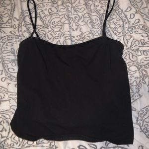 Black tank crop top